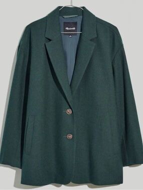Madewell Forest Green Open-Front Blazer